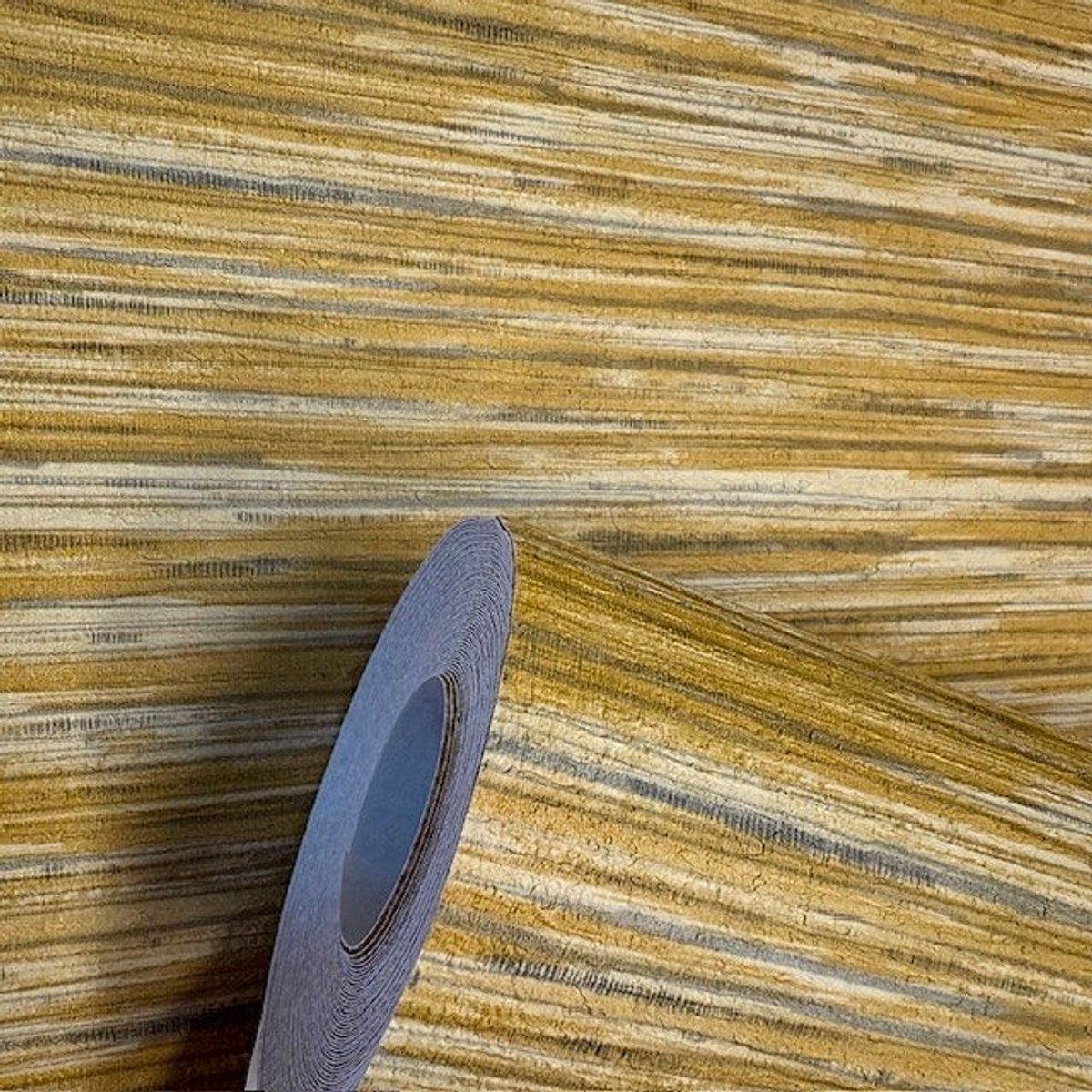 Okergeel Linnen Vliesbehang – Luxe & Warmte voor Jouw Interieur Horizontaal ABCBEHANG