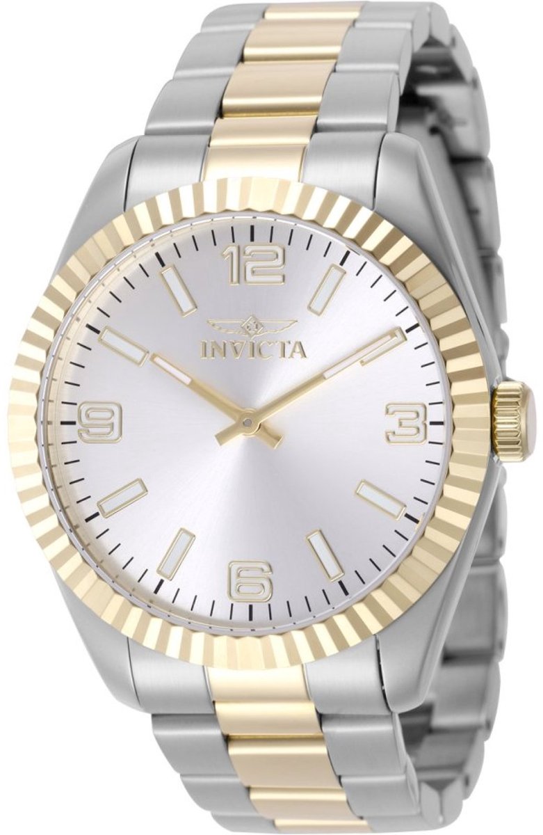 Invicta Specialty 49676 Heren Horloge - Waterdicht - Analoog - Quartz Uurwerk - Roestvrij Staal met zilveren Wijzerplaat - 43mm