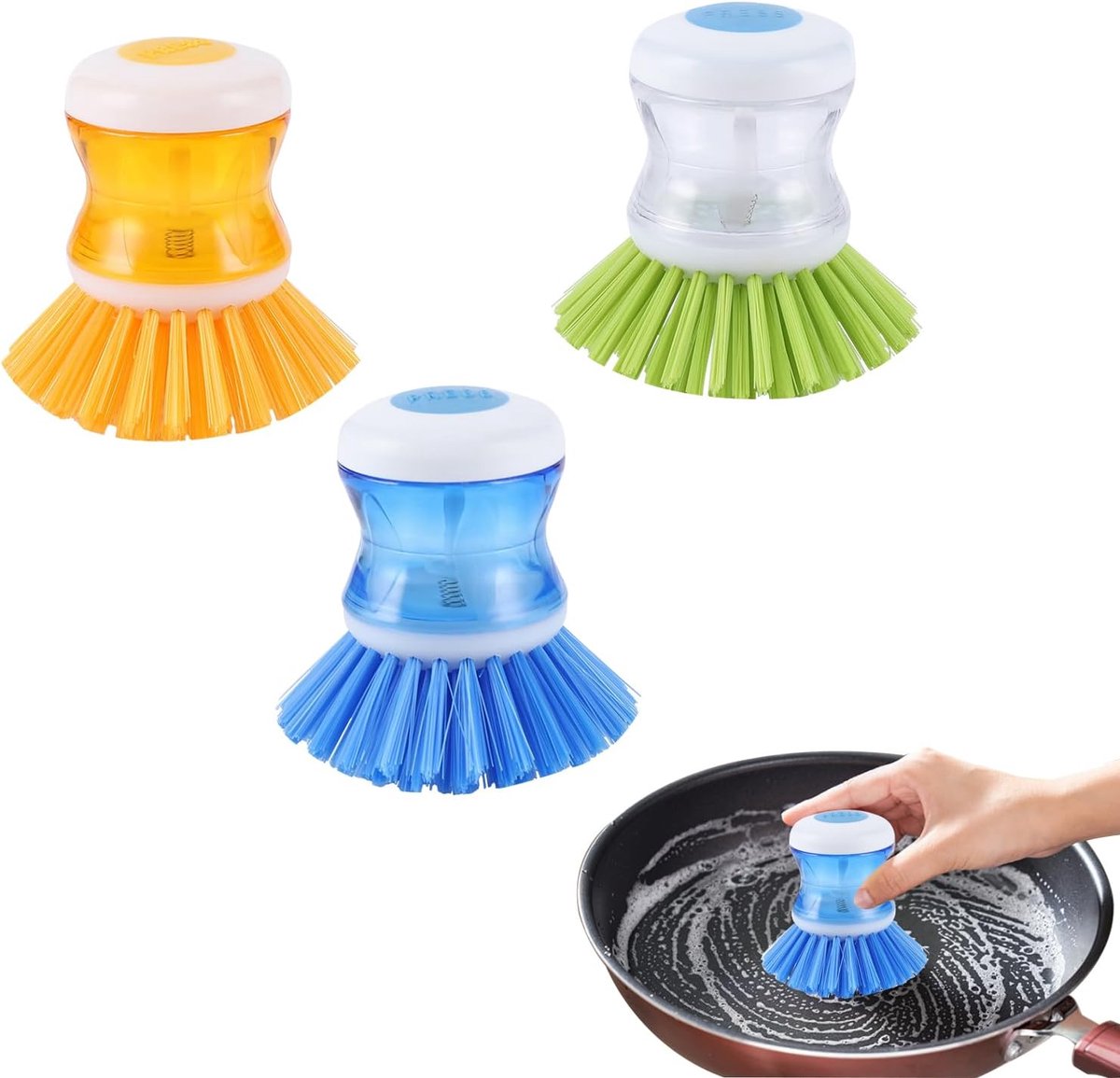 Afwasborstel Met Zeepdispenser - Keukenborstel - Afwasborstel - afwasmiddel