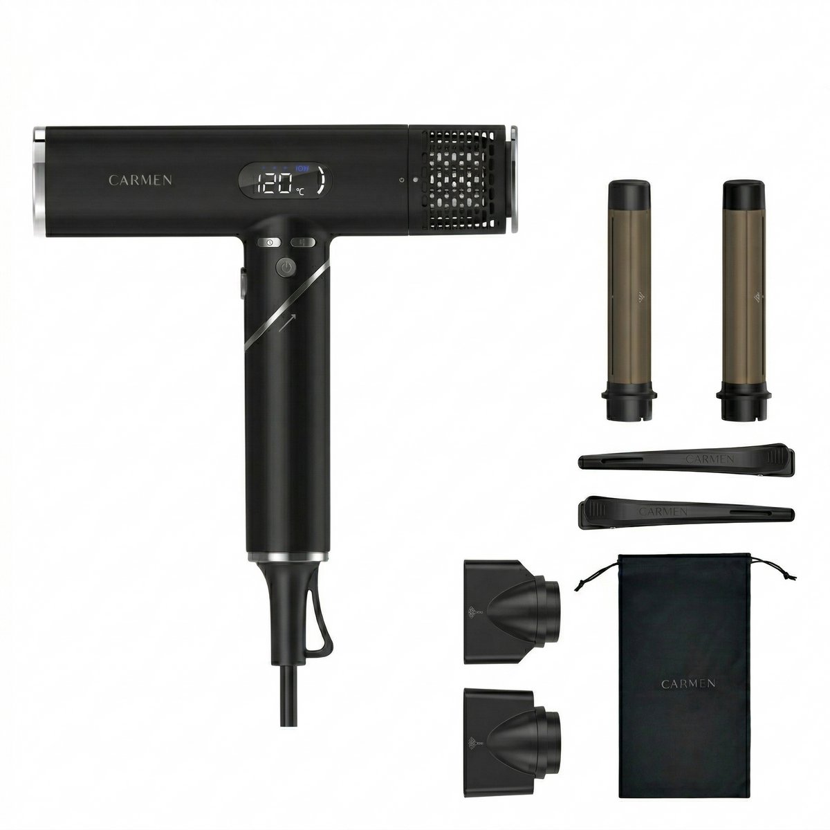 Carmen CHD1640B Föhn met ION Technologie - Carmen - €49,99