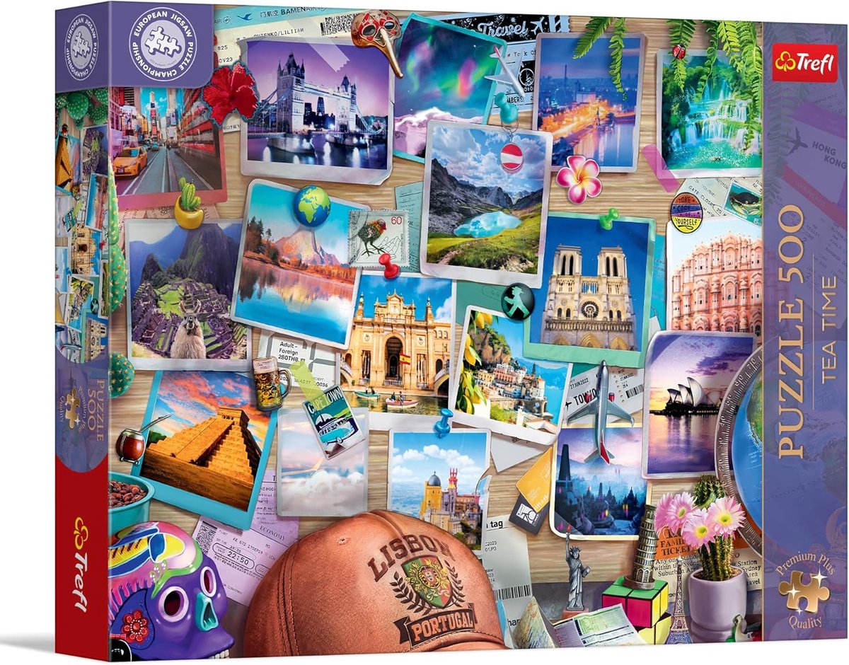 Legpuzzel 500 stukjes - Nostalgische puzzel - Ontspannen tijdverdrijf - Perfect passende stukjes - 48 x 34 cm - Multicolor