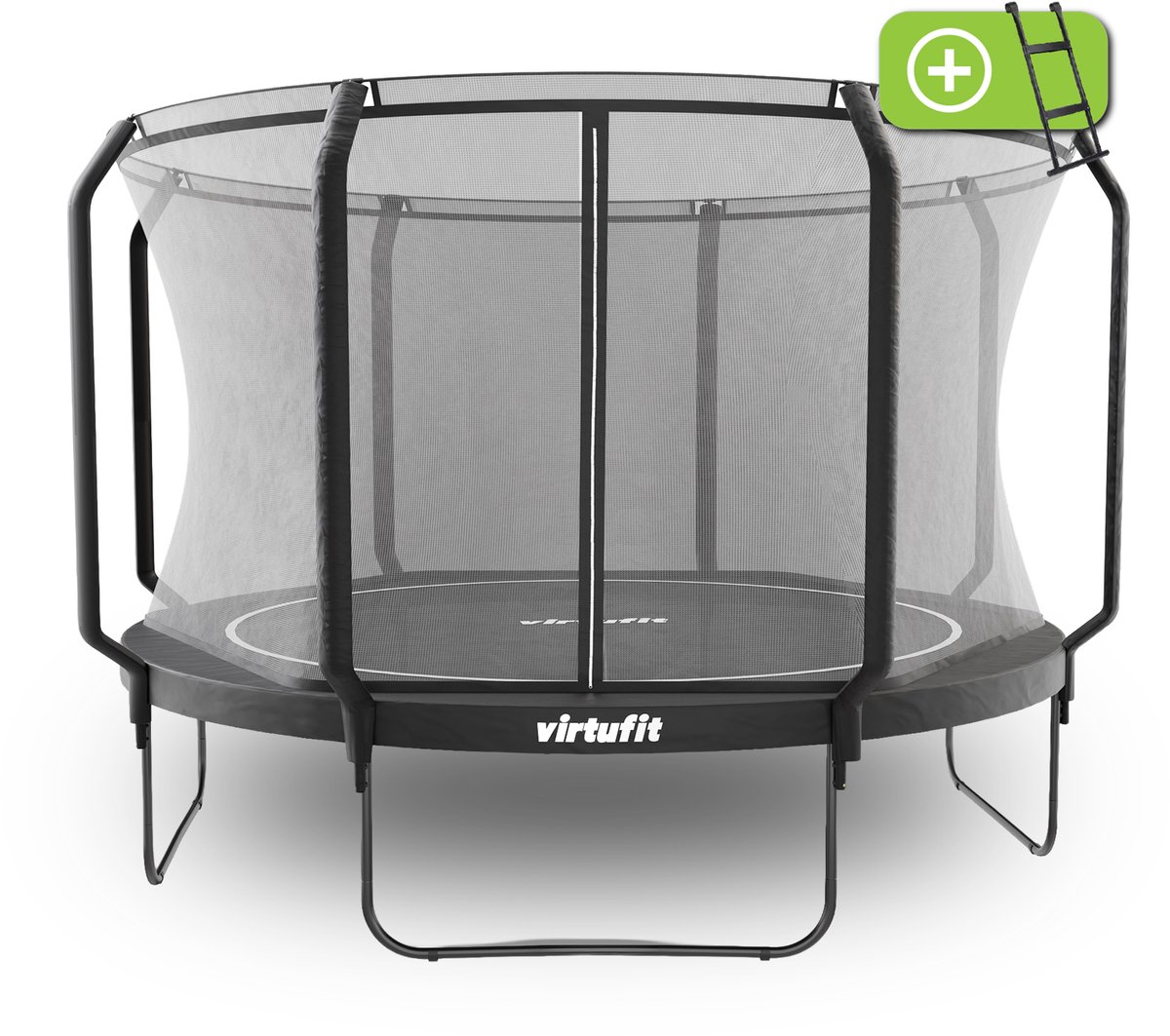VirtuFit Premium Trampoline met Veiligheidsnet - Zwart - 366 cm