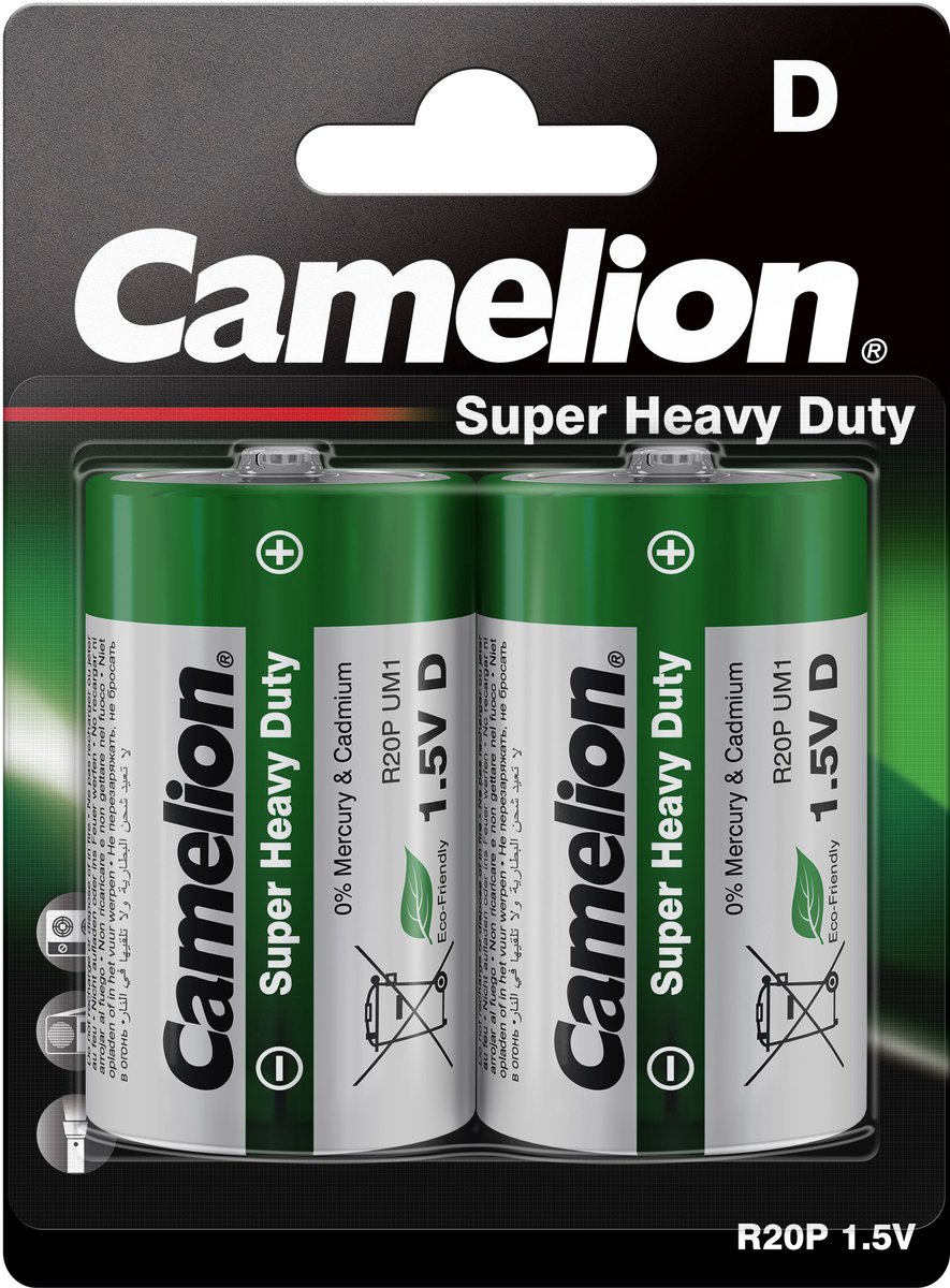 Camelion D Super Heavy Duty Batterijen - 2 stuks