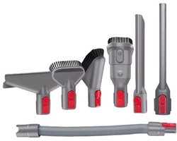 Stofzuigeraccessoireset - geschikt voor Dyson Stofzuiger V7, V8, V10, V11 Vervangende Accessoireset - Borsteltool - Mondstukset - Draadloze Stofzuiger - Universele Mondstuk- en Accessoireset - met verlengslang mondstukset - 7stuks