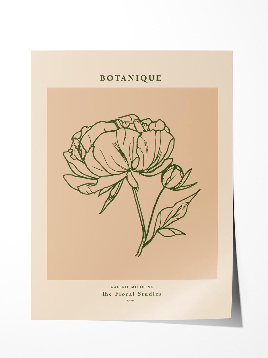 Botanique Bloemenposter - Poster 80x120 cm - Sfeervolle Wanddecoratie voor Woonkamer & Slaapkamer - Premium papier - zonder lijst