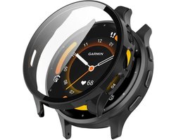 Garmin Venu 3S Hoesje - Bumper met Tempered Glass - Zwart