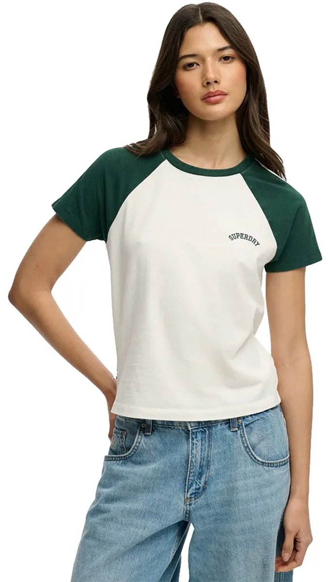 Superdry Essential Logo Retro T-shirt Dames T-shirts Wit