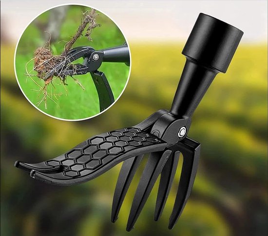 Onkruidverwijderaar Tuin - Wortel Remover - Staand Wieden - Aluminium Kop - 13x15cm - Zwart van Merkloos	 — afbeelding 5