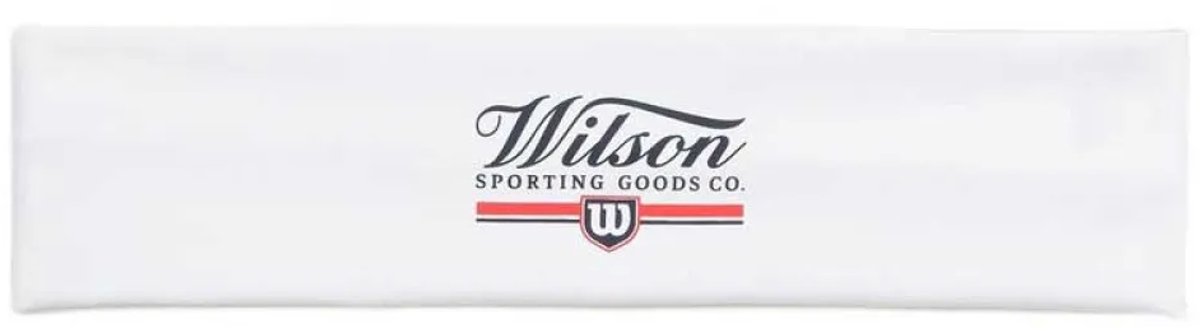 Wilson Logo Wide Hoofdband Wit