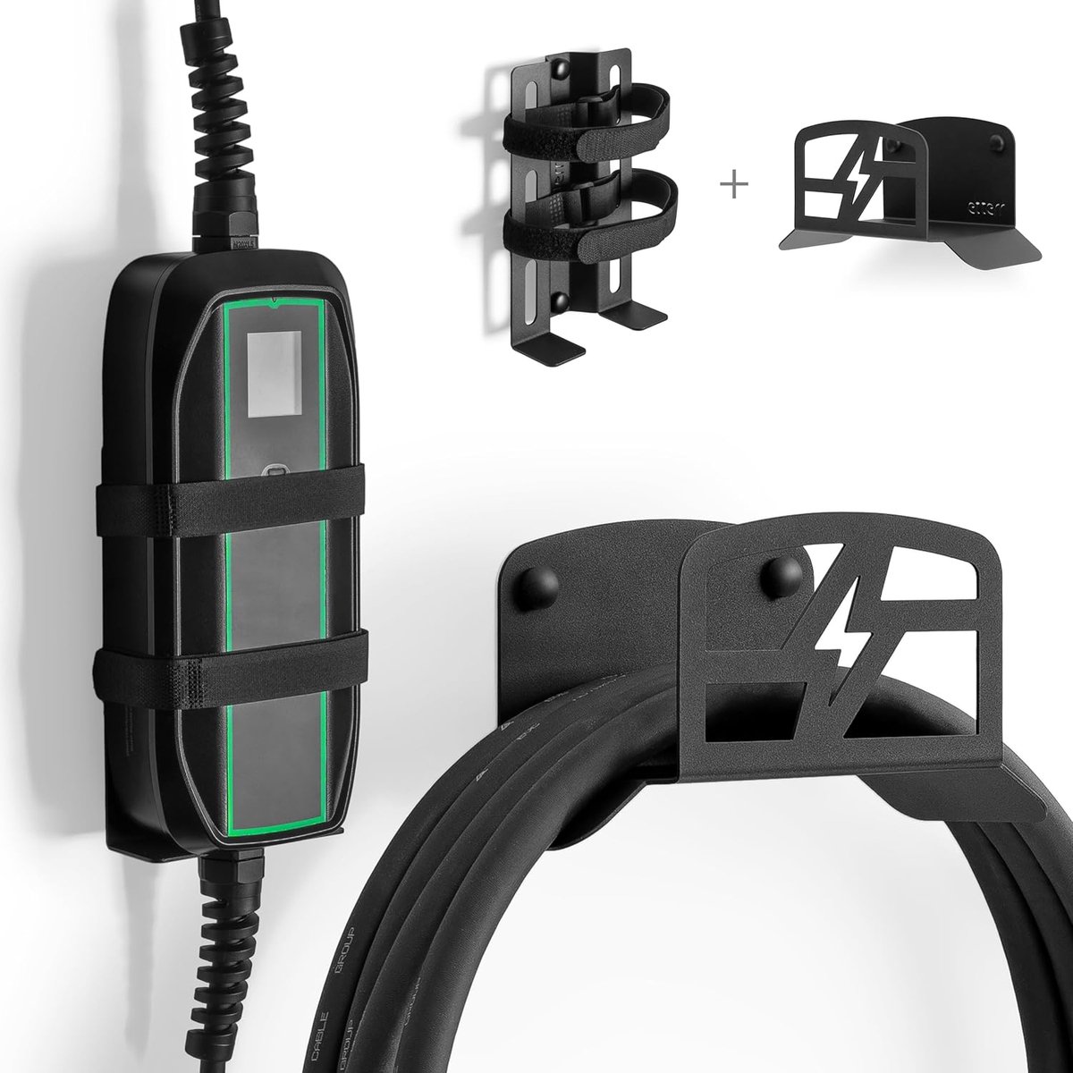 Oplaadstation Elektrische Auto - EV Oplaadhouder - Opladen Thuis - Gemaakt in EU - 17 x 10 cm