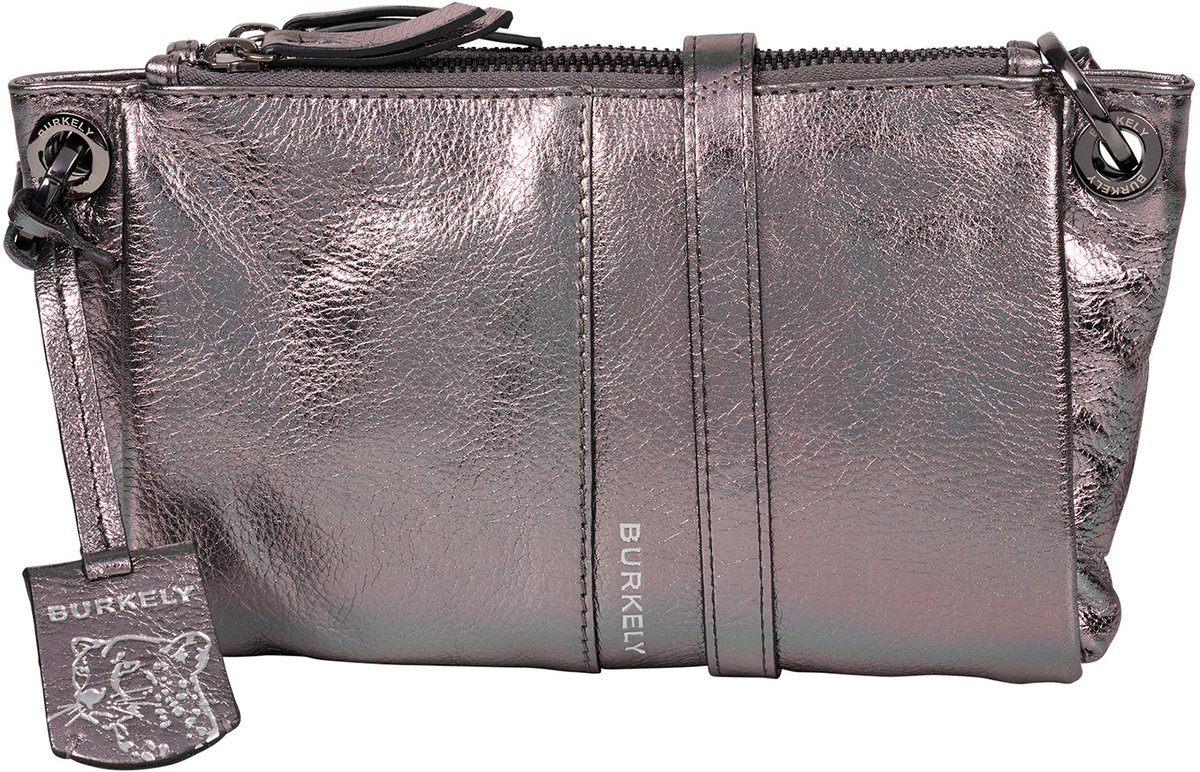 Burkely Radient Raeven Double Zip Crossbody - Tas - Volwassenen - Zilver