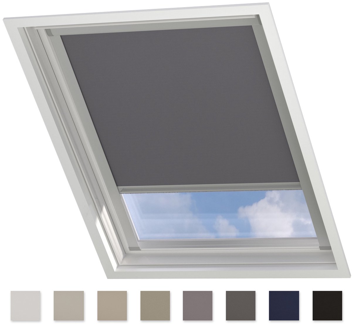 Dakraam Rolgordijn Trend - Verduisterend - Light Grey - voor Velux: U08 / 8 / 808