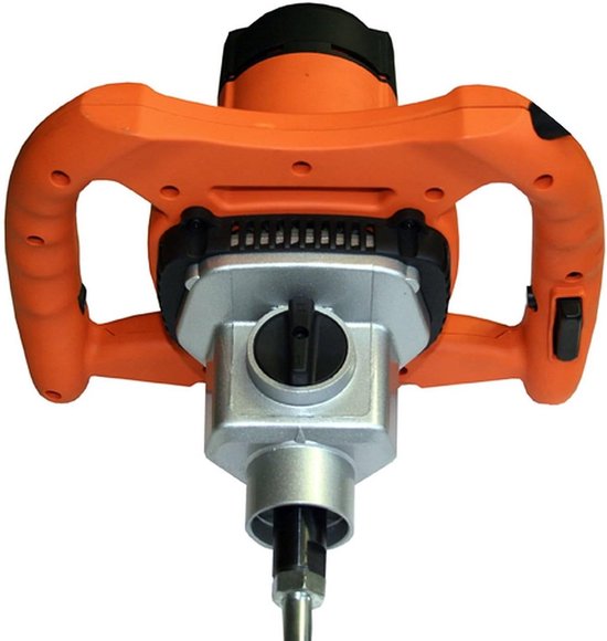 Roerapparaat Krachtig - Mengkraan Mixer - Materiaal Mengen - Dubbele Versnelling - 1350 Watt - Oranje van Merkloos — afbeelding 3
