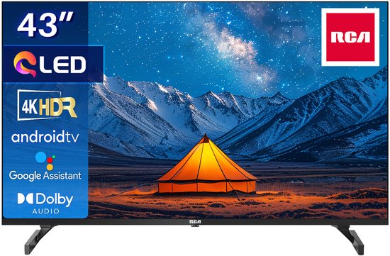 RCA Android Smart TV - QLED 4K Ultra HD - 43 inch/109 cm - Voice