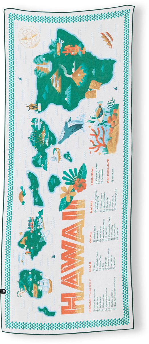 Nomadix - Original towel: hawaii map - Multi - OS - Handdoeken