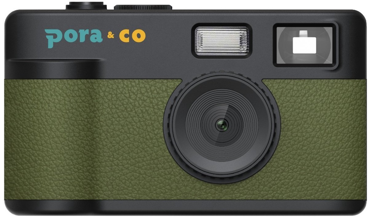 Pora&Co Digitale Camera - Schermvrij - Oplaadbaar - 2000 Foto's - Fotocamera - Vintage - Duurzaam - Groen - Retro