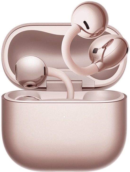 HUAWEI FreeClip 2 oordopjes in roségoud, met oplaadcase.