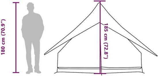 Familie tent voor 3 personen met UV-bescherming en waterdicht ontwerp — afbeelding 2