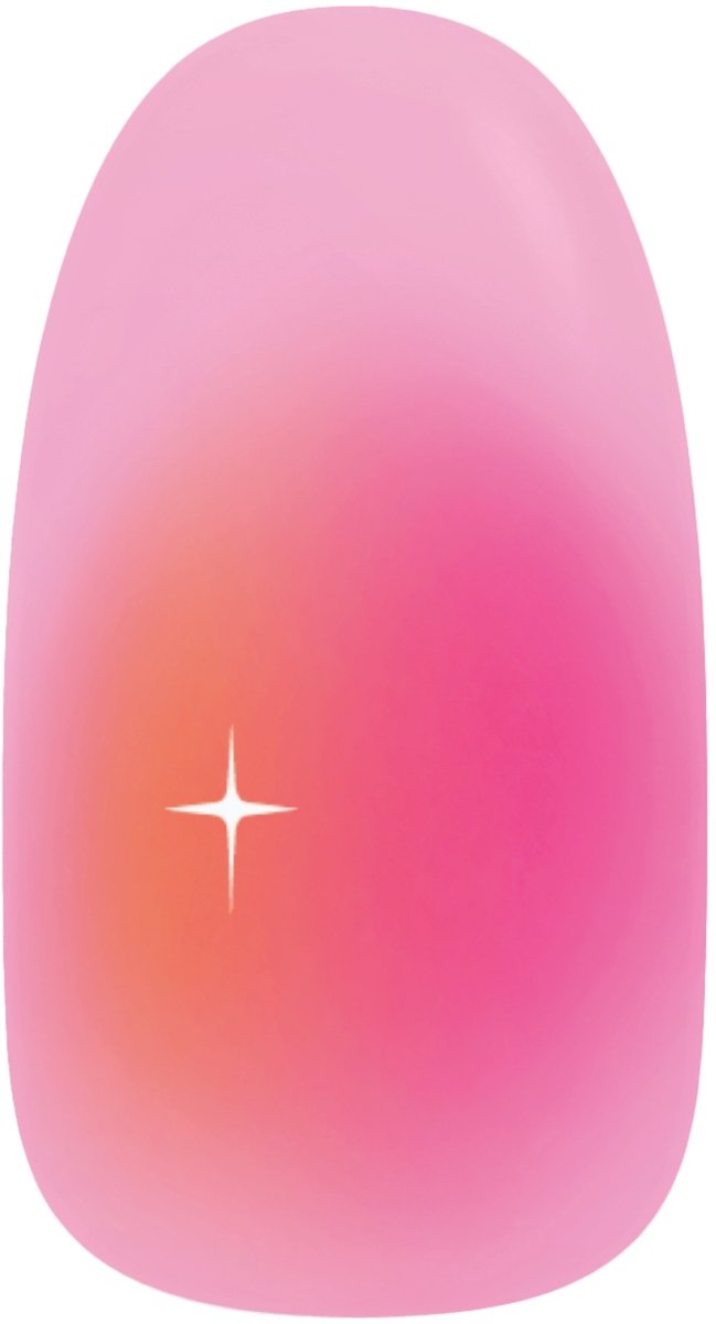 Nailo Gellak Stickers - Roze - Sunrise Sorbet - Gel Nagel Stickers UV - 28 stuks - Nail Art - Gel Nail Wraps