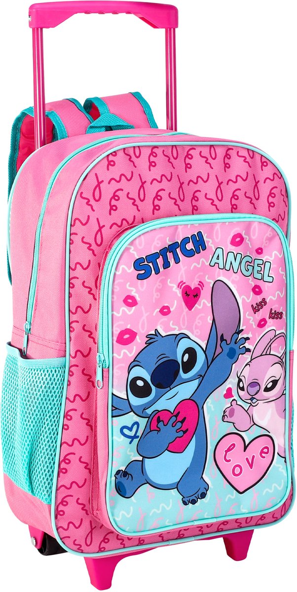 Lilo en Stitch Angel Trolley Rugzak School Tas Logeren Vakantie