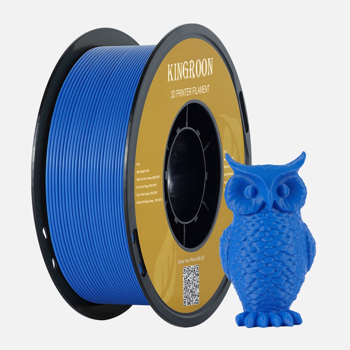 Kingroon filament blauw 1,75mm PLA 1kg