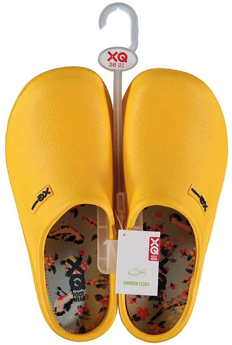 XQ dames tuinklomp - clog garden - geel uni - maat 39
