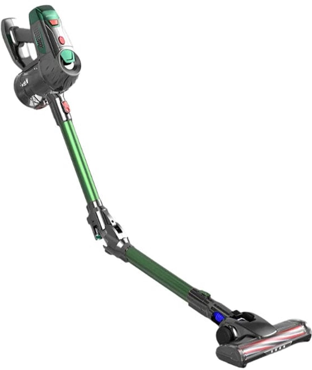Ideach - Handstofzuiger met Steel - 15kPa - Elektrische bezem - Draadloze stofzuiger - Automatische stofsensor - Afneembare Kruimelzuiger - Draadloze Steelstofzuiger - Groente