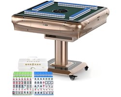 Elektrische Mahjong tafel - Inclusief 2 Premium Majongstenen sets - Automatisch Schudden - Mahjong spel - Elektrische Mahjongtafel