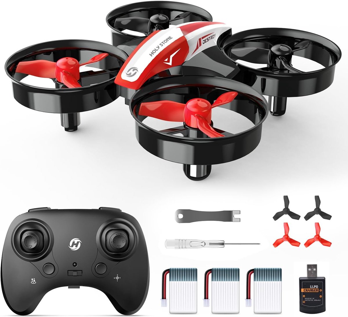 HS210 Mini Drone - Rood – foto 3