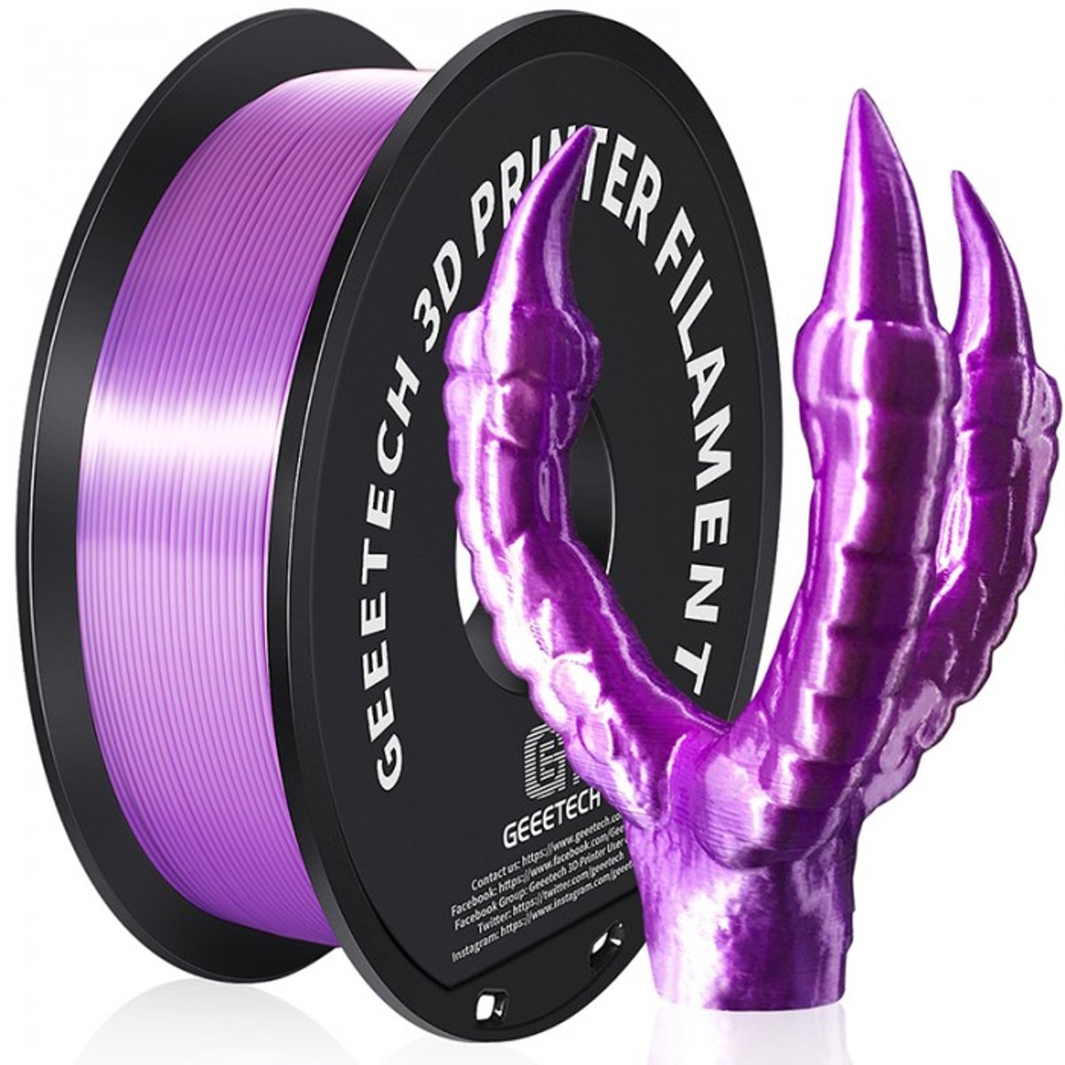 Geeetech - PLA Silk Purple (1.75mm - 1kg)