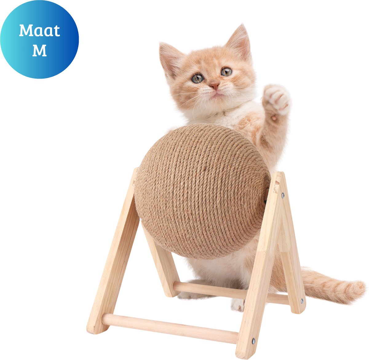 Janse® Katten krab bal M - Katten speelgoed - Krabmeubel - Kattenkrabpaal - Krabplank - Krabbal - Kattenspeeltjes - Krabbol - Katten cadeau - Scratch toy