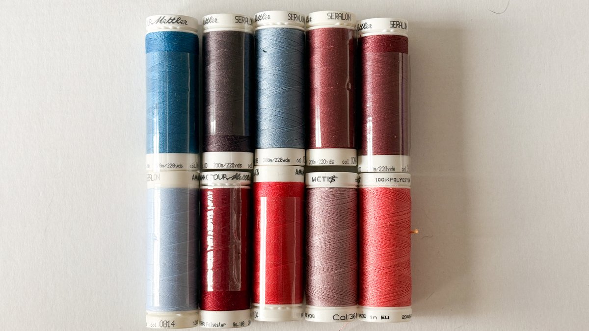Amann Mettler Seralon Naaigaren Set – 8 Kleuren 200m – 100% Polyester – Universeel – Dikte 100