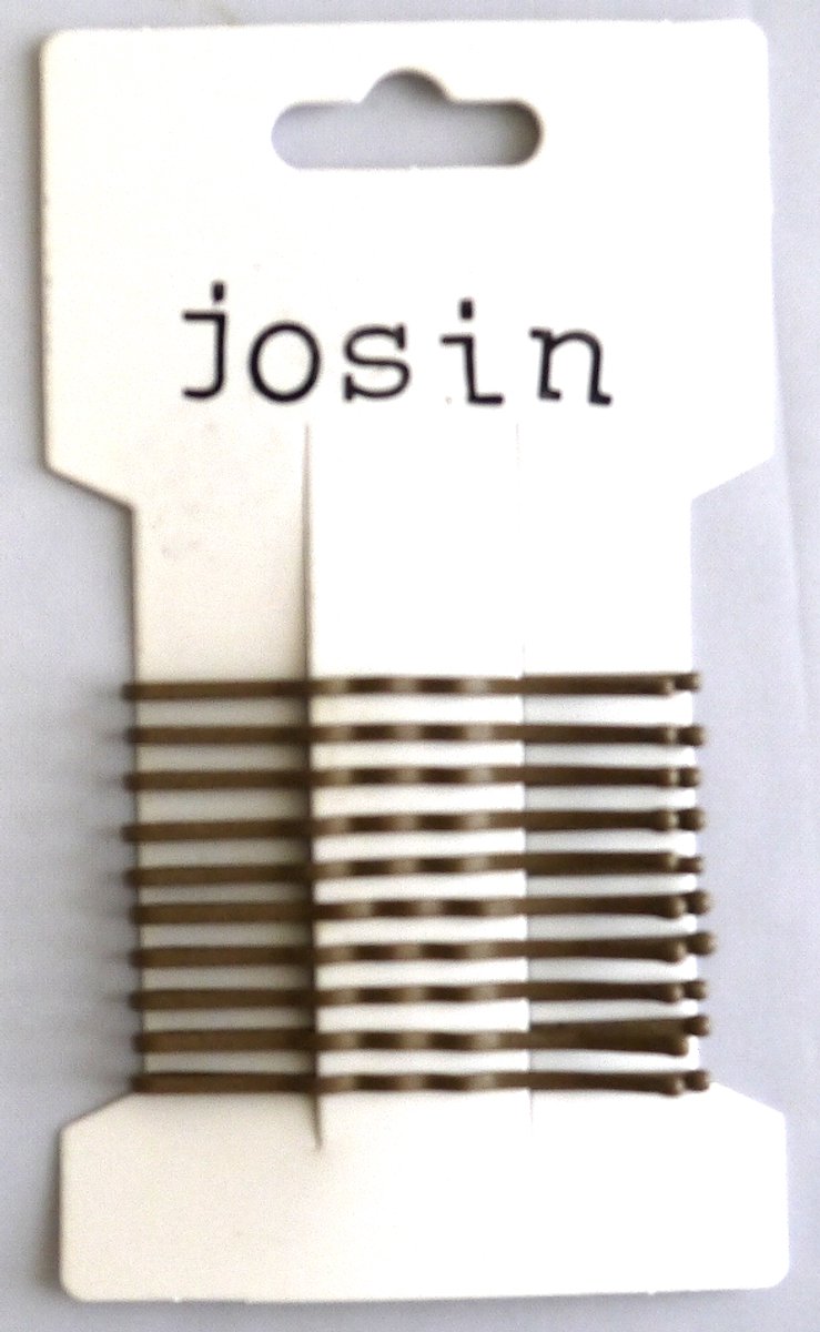 Josin Haarschuifspelden Bruin 5cm. 10 stuks.