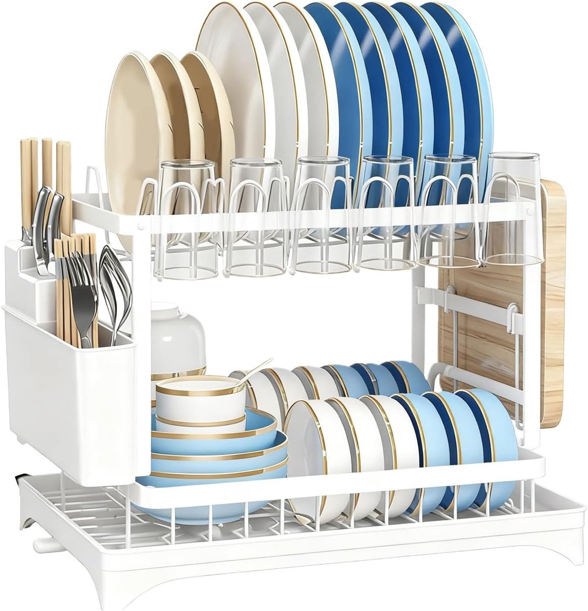 Afdruiprek Keuken - Servies Organizer - Vaat Drogen - Roestvrij Staal - 42 x 29 x 29 cm