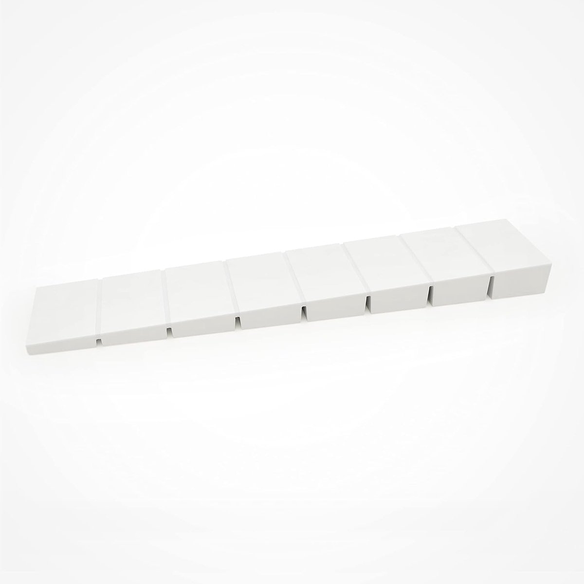 Meubelwiggen Plastic - Compensatieblokken Wielkeggen - Oneffenheden Opvullen - Met Breekpunten - 8x20x100 mm - Wit