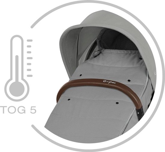 Kinderwagen Voetenzak - Baby Winterzak - Warm Blijven - Waterafstotend Materiaal - 93 x 38 cm - Grijs — afbeelding 5