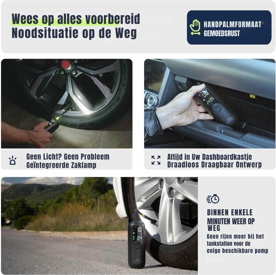SVN® Fietspomp met Drukmeter - Fietspomp Klein - Fietspomp Handmatig - Zwart - 7cm x 7cm x 16cm — afbeelding 4