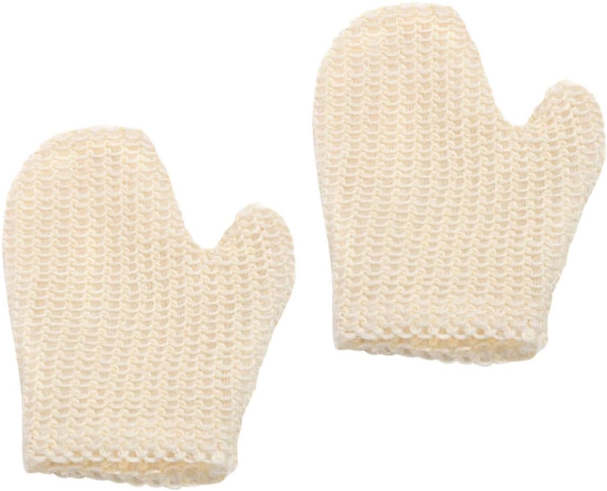 Scrub Handschoenen - Lichaamsborstel - Huid Reinigen - Duurzaam Geweven - 21x17 cm