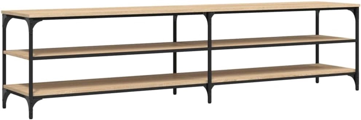 Tv-meubel - Media meubel kast - Woonkamer inrichting - Veel opbergruimte - 200x30x50 cm - Sonoma eikenkleurig