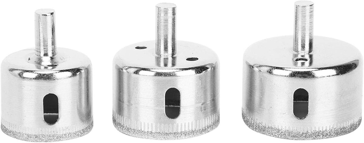 Tegelboren Set - Gatenzagen Boren - Precisie Boren - Diamant Coating Snelstaal - 6-50 mm - Zilver