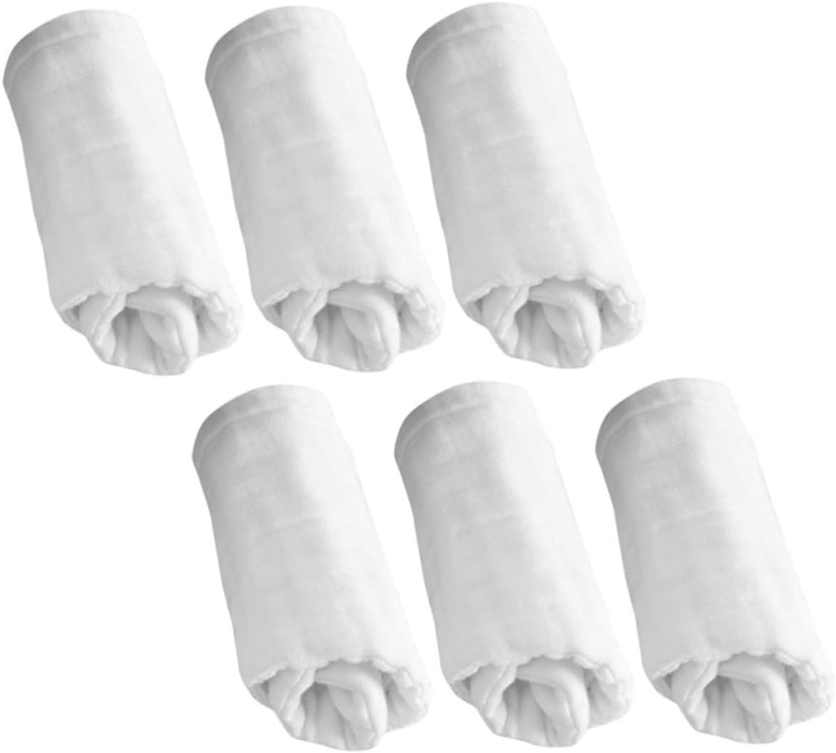 Baby Luiers - Muslin Doeken - Baby Verzorging - 100% Katoen Ademend - 45x16cm - Wit
