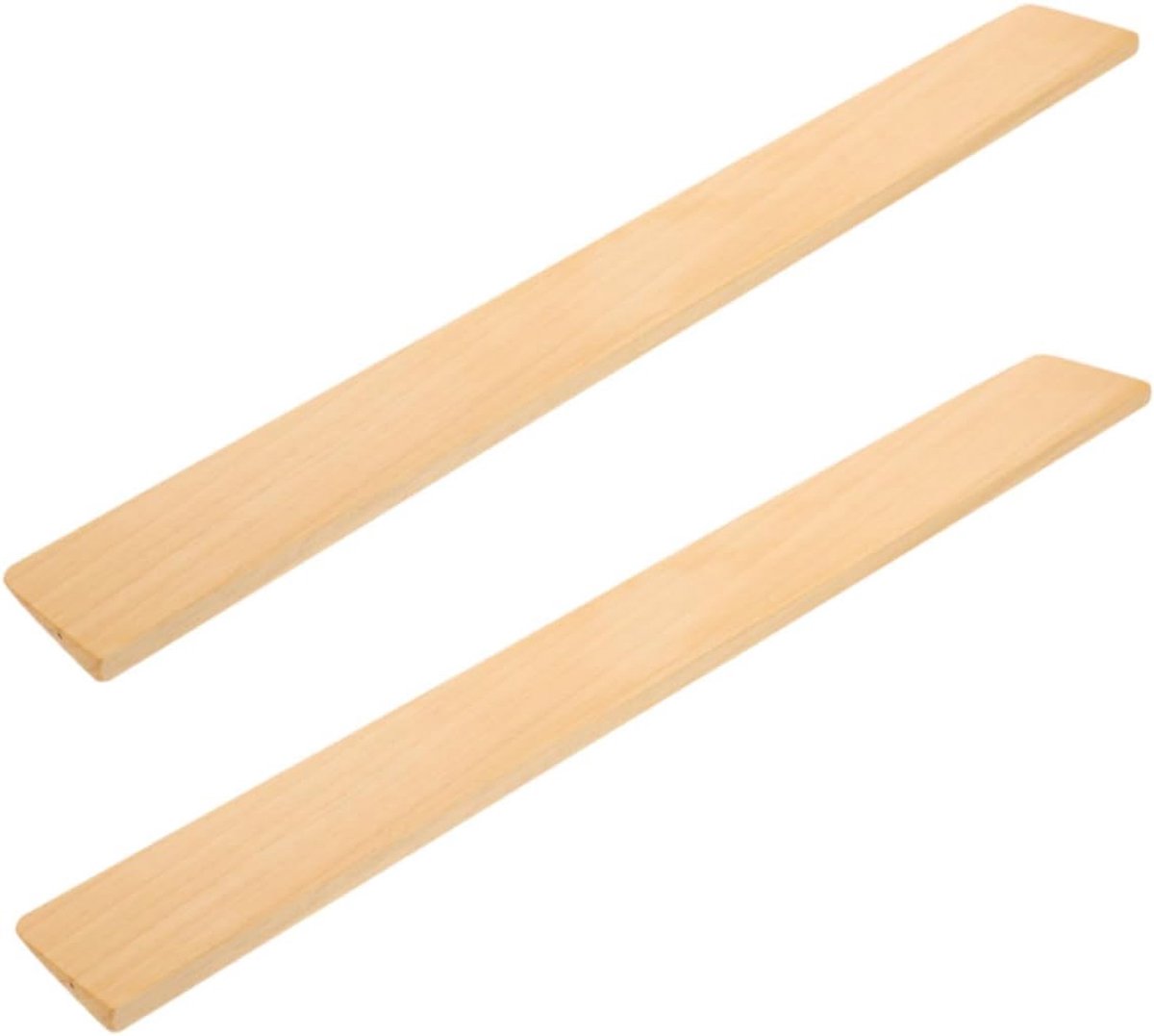 Drempelhulp Set - Oprijplaten - Verbeteren Toegankelijkheid - Stevig Massief Hout - 50x5.5x1 cm - Lichtbruin