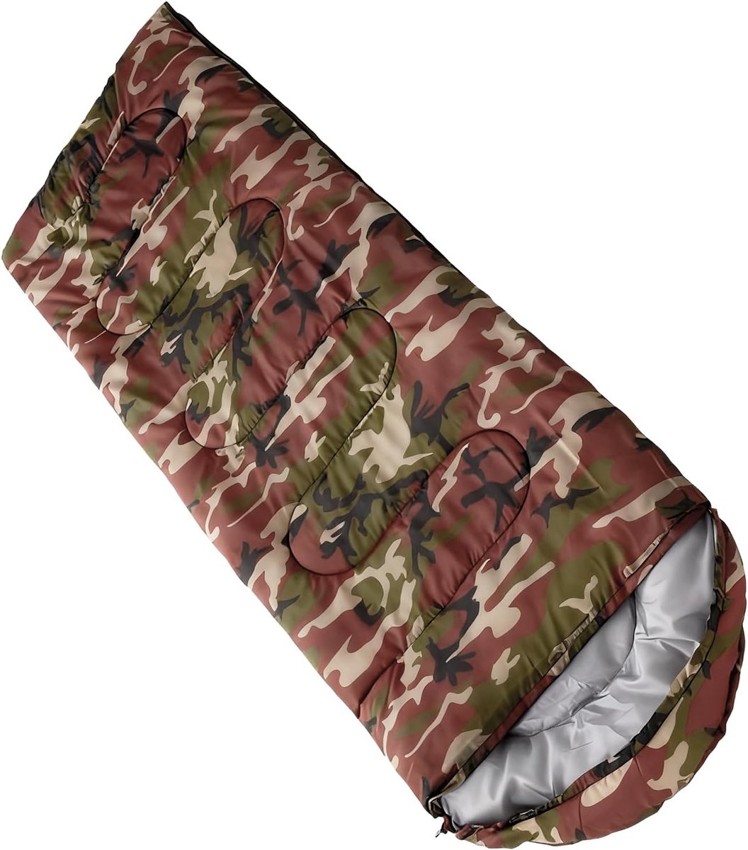 Kampeer Slaapzak - Outdoor Slaapzak - Kamperen & Hiken - Waterdicht Materiaal - 40 x 20 x 762 cm - camouflagekleur