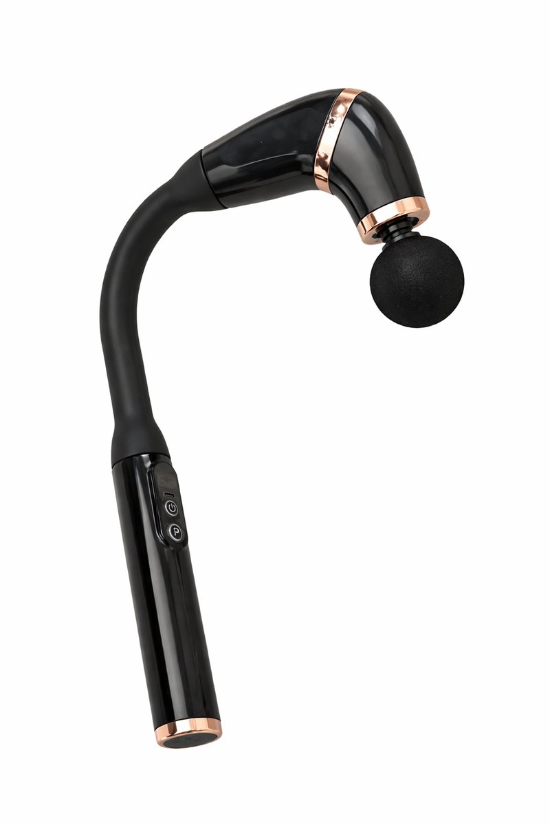 ProEase - Professionele Massage gun - massagepistool - Massage - U-vormig Massage gun met een lange greep - Bereik Rug, Nek, Schouders & Benen moeiteloos – Stil en Krachtig- verlengde handvat - 4 opzetstukken - 6 snelheidsstanden