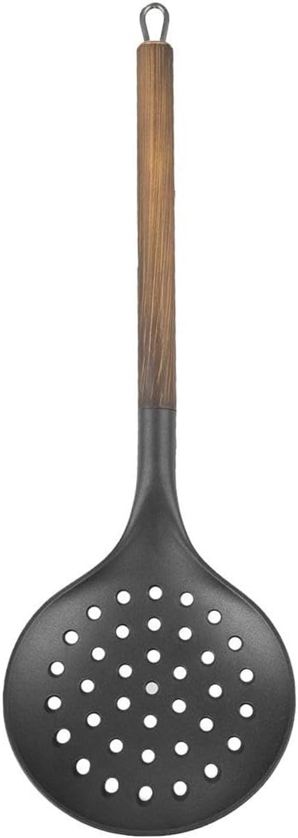 Afschuimschep - Skimmer lepel - Koken en serveren - Thermoplast handvat - 35 cm - Zwart