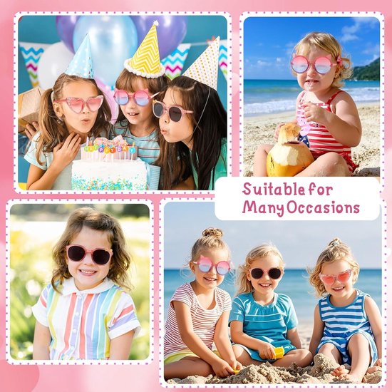 Allecto - Kindersunglasses - Zonnebril - Hartvorm - Multicolour - UV-bescherming - Perfect voor feestjes en strand - Geschikt voor kinderen van 3-1... van allecto — afbeelding 2