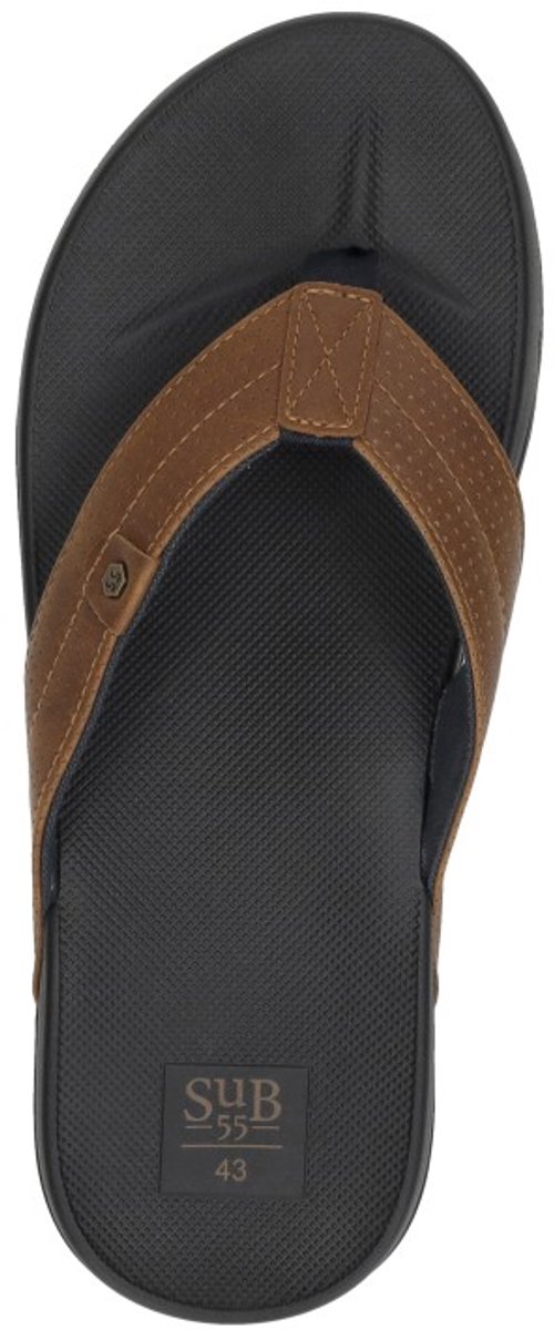 SUB55 Teenslippers Teenslippers - cognac - Maat 48