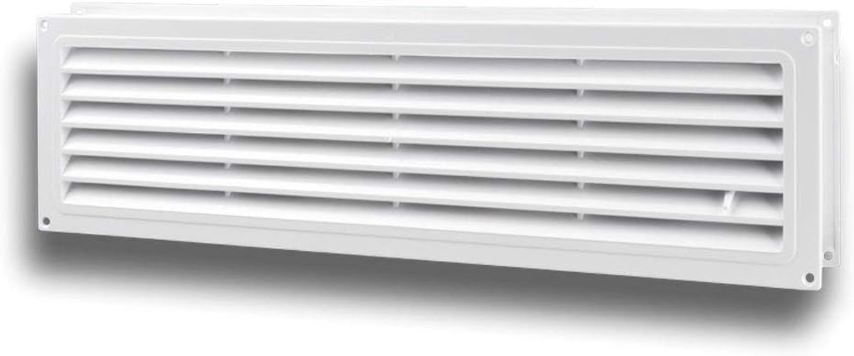 Deurventilatierooster - Deurrooster Ventilatie - Luchtcirculatie Verbeteren - Dubbelzijdig Afsluitbaar - 95 x 432 mm - Wit