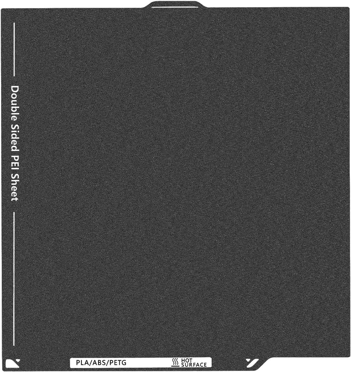 Printplaat - Printbed Flexibel - 3D Printen - Dubbelzijdig Gestructureerd - 260 x 271 mm - Zwart