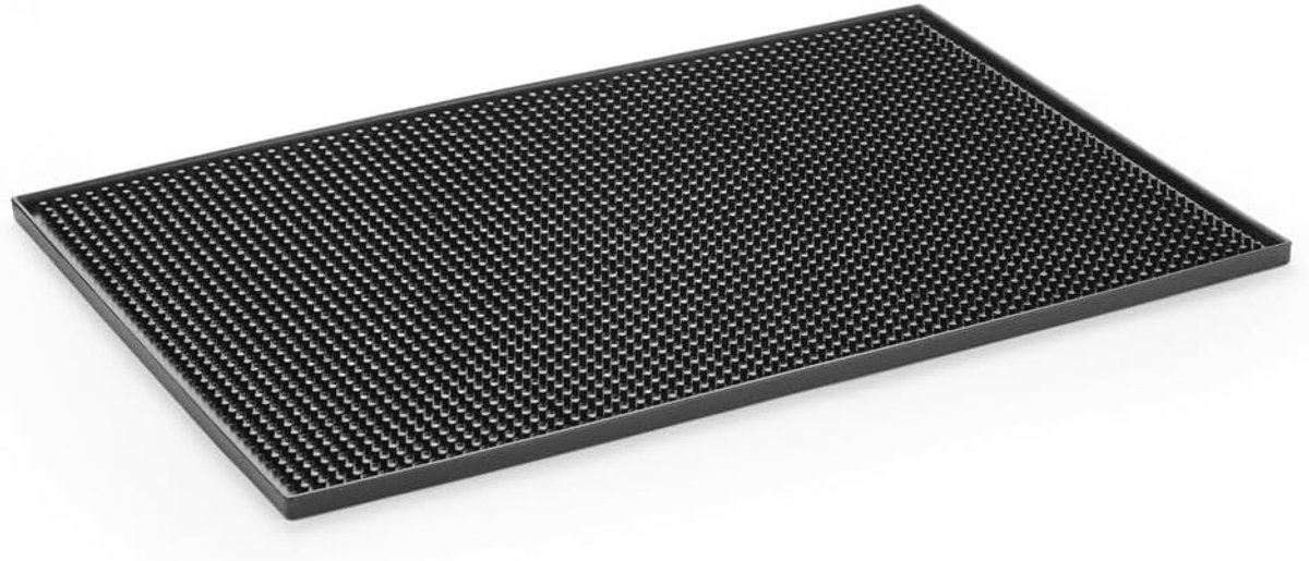 Rubberen Barmat - Bar Accessoire - Schenken & Serveren - Waterdicht & Duurzaam - 45x30 cm - Zwart